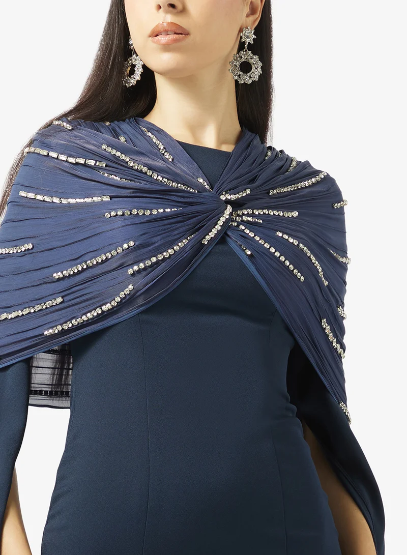 Akadia Fashion  INFINITY BOLERO EMBELLISHED CREPE DRESS for Women | Best Price UAE